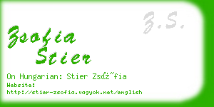 zsofia stier business card